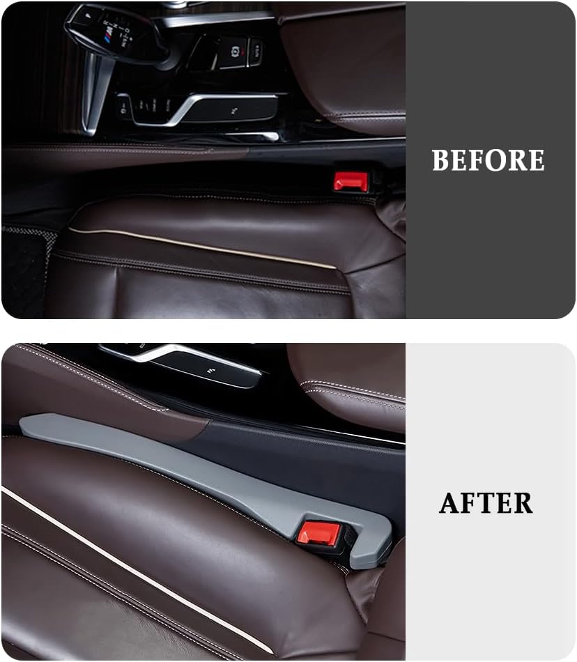 IHOTDER 2PCS Car Seat Gap Filler - Car Seat Gap Filler Organizer for Holding Phone,Key,Purse - Universal Car Gap Filler Fits Car Truck SUV Car Interior Accessories (Black/2PCS)…
