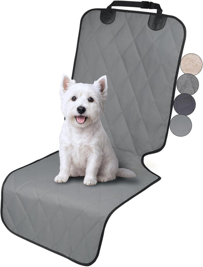 VIVAGLORY Dog Front Seat Cover Seatflex Car Seat Protector for Dog, Car Cover for Pet, Front Single Bucket Captain Chair Protector, Standard, Black, 1Pack