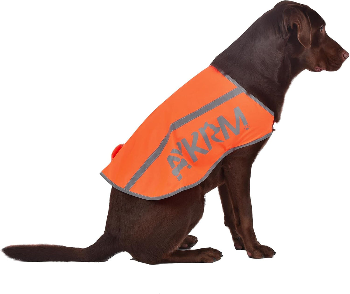 Pink Reflective Dog Vest for Large Breeds,High Visibility Dog Safety Vest Harness with Removable Bell Keep Safe from Hunting, Training & Cars Accidents