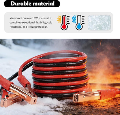 67" 150A Car Jumper Cables Heavy Duty,Automotive Battery Jumper Cables with Anti-Slip Alligator Clips,Essential Jumpers Cable Kit as Emergency Roadside Assistance Tool