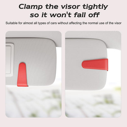 Sotfamily Sunglass Holder for Car Visor, Suede Cloth Magnetic Sunglass Organizer for Car Accessories, 2 Packs, Black