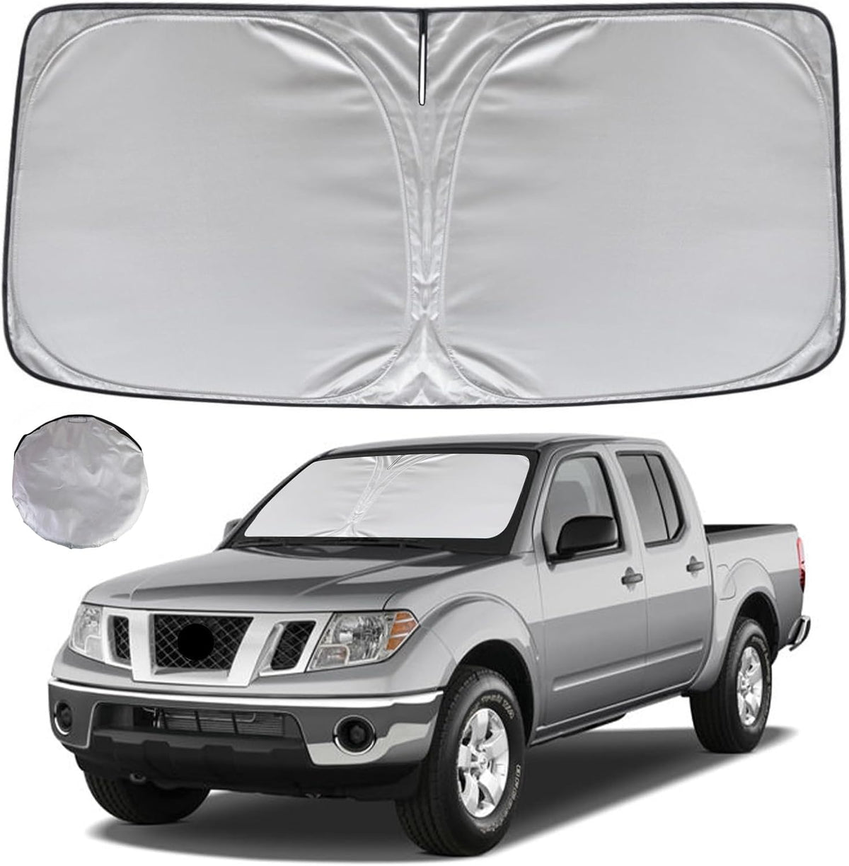 KAYZT Windshield Sun Shade for 2019-2025 2026 Chevy Silverado 1500 /GMC Sierra 1500 2500HD 3500HD Foldable Sunshade Front Window Custom Fit Car Accessories - Colors C