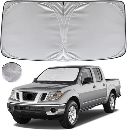 KAYZT Windshield Sun Shade for 2019-2025 2026 Chevy Silverado 1500 /GMC Sierra 1500 2500HD 3500HD Foldable Sunshade Front Window Custom Fit Car Accessories - Colors C