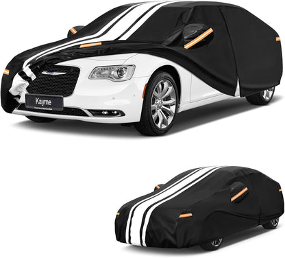 Kayme Heavy Duty Car Cover Custom Fit for BMW 3 Series 320i 325i 328i 330i 335i (1982-2026), Outdoor Full Exterior Cover with Tape and Towel, Rain Snow Sun UV Protection. - Colors B