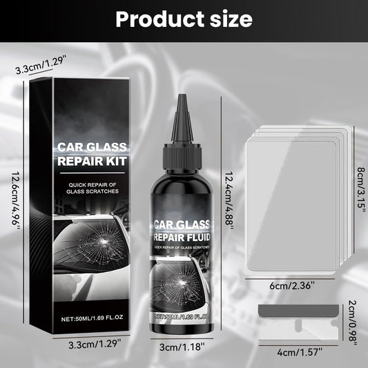 Car Windshield Crack Repair Kit, 2026 New Glass Repair Liquid for Cracks Glass Cracks Gone Repair Kit Windshield Repair Kit, Quick Fix Windshield and Glass Repair Tools for Chips and Cracks (1)