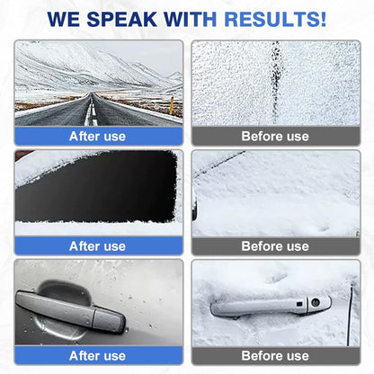 De - Icer for Car Windshield Defroster, Snow Melting Defrost Liquid for Car Window Cleaner, Instantly Melts Ice & Winter Frost for Car Windshields, Windows, Mirrors, Key Locks, & Latches (1)