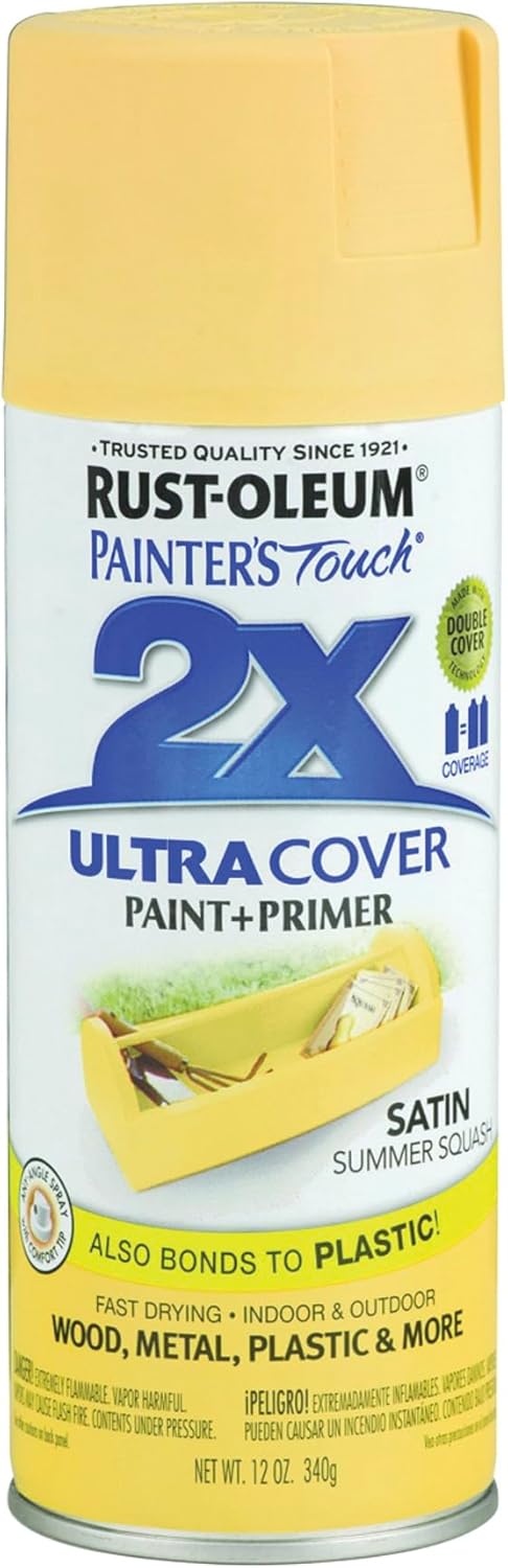 Rust-Oleum 334029 Painter's Touch 2X Ultra Cover Spray Paint, 12 oz, Gloss Clear - Colors F