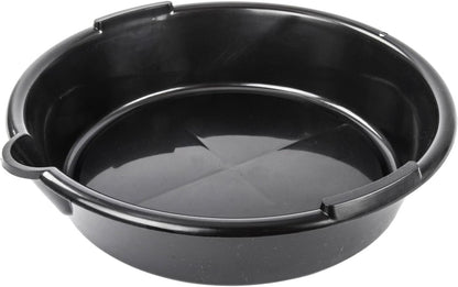 JEGS Drain Pan | 7 Quart Capacity | 13.5in.x 11in.x 4in.| Black | Plastic | For Oil, Transmission & Differential Fluid, And Coolant Collection As Well As Other Uses