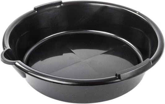 JEGS Drain Pan | 7 Quart Capacity | 13.5in.x 11in.x 4in.| Black | Plastic | For Oil, Transmission & Differential Fluid, And Coolant Collection As Well As Other Uses