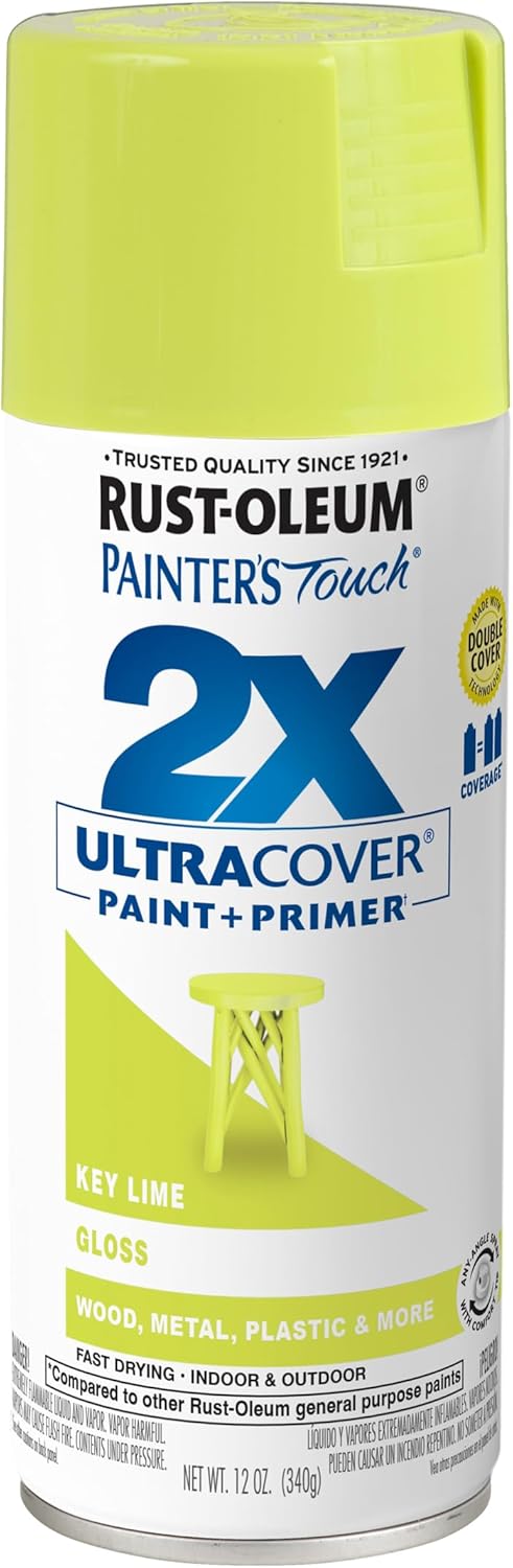 Rust-Oleum 334029 Painter's Touch 2X Ultra Cover Spray Paint, 12 oz, Gloss Clear - Colors D