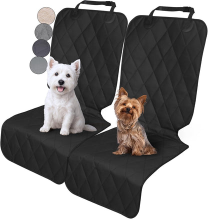 VIVAGLORY Dog Front Seat Cover Seatflex Car Seat Protector for Dog, Car Cover for Pet, Front Single Bucket Captain Chair Protector, Standard, Black, 1Pack