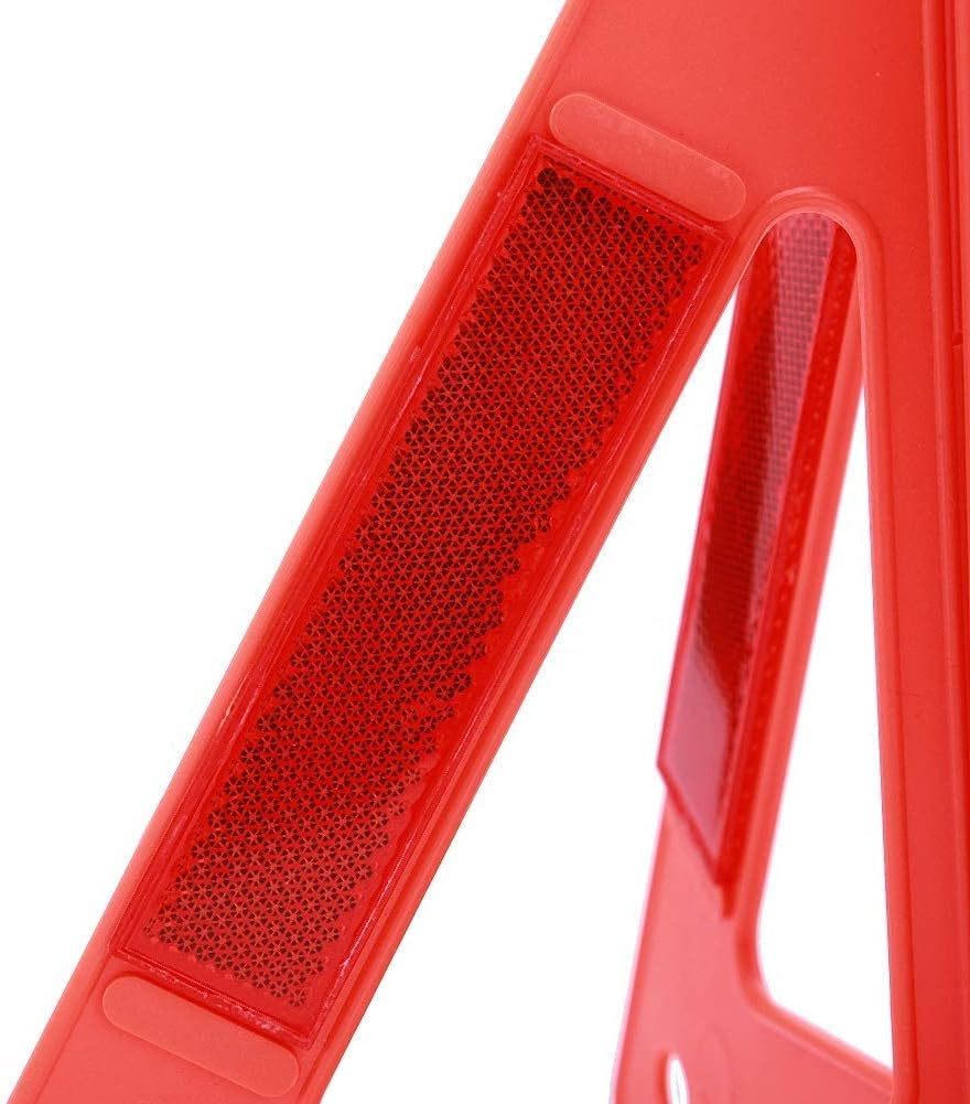 Aramox Triangle Warning Sign,Red Portable Car Emergency Breakdown Reflective Warning Safety Road Stop Sign Foldable