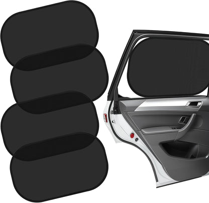 Car Window Shades for Baby (4 Pack), 19.6 x 12 Sun Shades for Side Windows, Foldable Car Shades for Child, Adsorption Window Covers from Glare and UV Rays