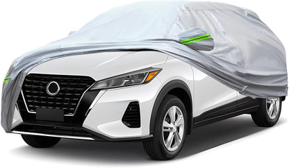 Full Car Cover Universal 6 Layers Outdoor Thicked All Weather Cover, Sunshield, Waterproof, Snow Proof, UV Proof, Scratch Proof, Bird Droppings, 6 Reflective Strips, Fits Sedans up 178"-189"