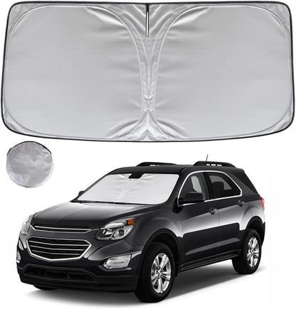 KAYZT Windshield Sun Shade for 2019-2025 2026 Chevy Silverado 1500 /GMC Sierra 1500 2500HD 3500HD Foldable Sunshade Front Window Custom Fit Car Accessories - Colors A