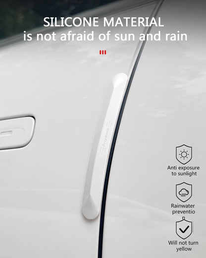 muekzu Silicone Car Door Edge Guard Trim Molding Crash Scratch Protector Scratch Guard for Car,Sedans,Truck,SUV 4PCS (Black)