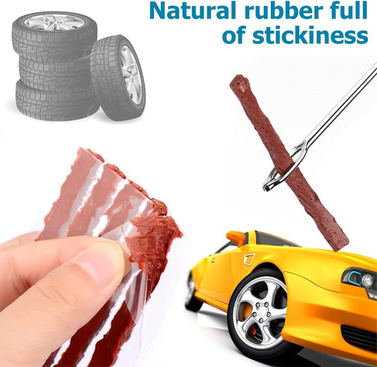 Mandark Car Tire Repair Kits, Heavy Duty Auto Tire Plug Repair Tools to Fix Punctures Plug Flats, Vehicle Patch Repairing Set Accessories, Universal for RV, SUV, Truck, Motorcyle (45PCS)