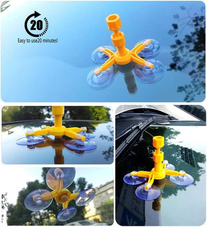 GLISTON Car Windshield Repair Kit for Auto Windscreen Chips and Cracks, Bulls-Eye, Spider Web, Star-Shaped, Nicks