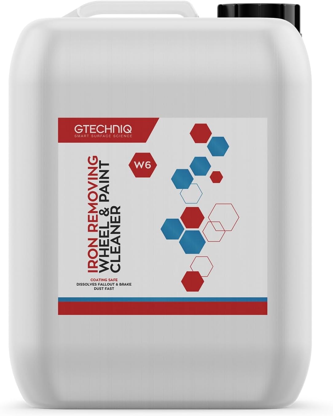 Gtechniq W6 Iron Removing Wheel & Paint Cleaner for Cars, Brake Dust Remover, Degreaser and Alloy Wheel Cleaner for Wheels, Rims and Paintwork, Safe on Coating - 500ml