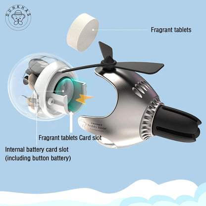 Pilot Car Air Freshener, Cute Dog Car Vent Clip Air Freshener Automotive Air Outlet Fan Diffuser, Automotive Interiors Vent Decoration (Shake Head Style - Dog)