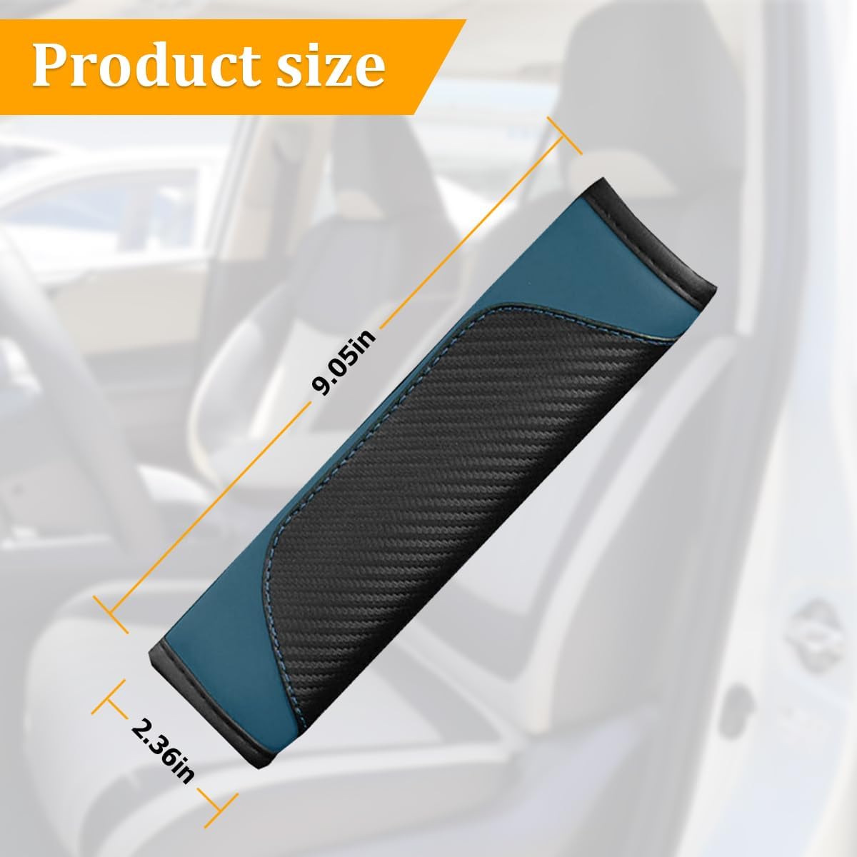 Osilly 2PCS Car Seat Belt Cover, Carbon Fiber Seatbelt Shoulder Protection, Soft Car Seat Belt Strap Cushion Protect Your Neck and Shoulder, Car Accessories Seat Belt Pad for Car Truck (Red)