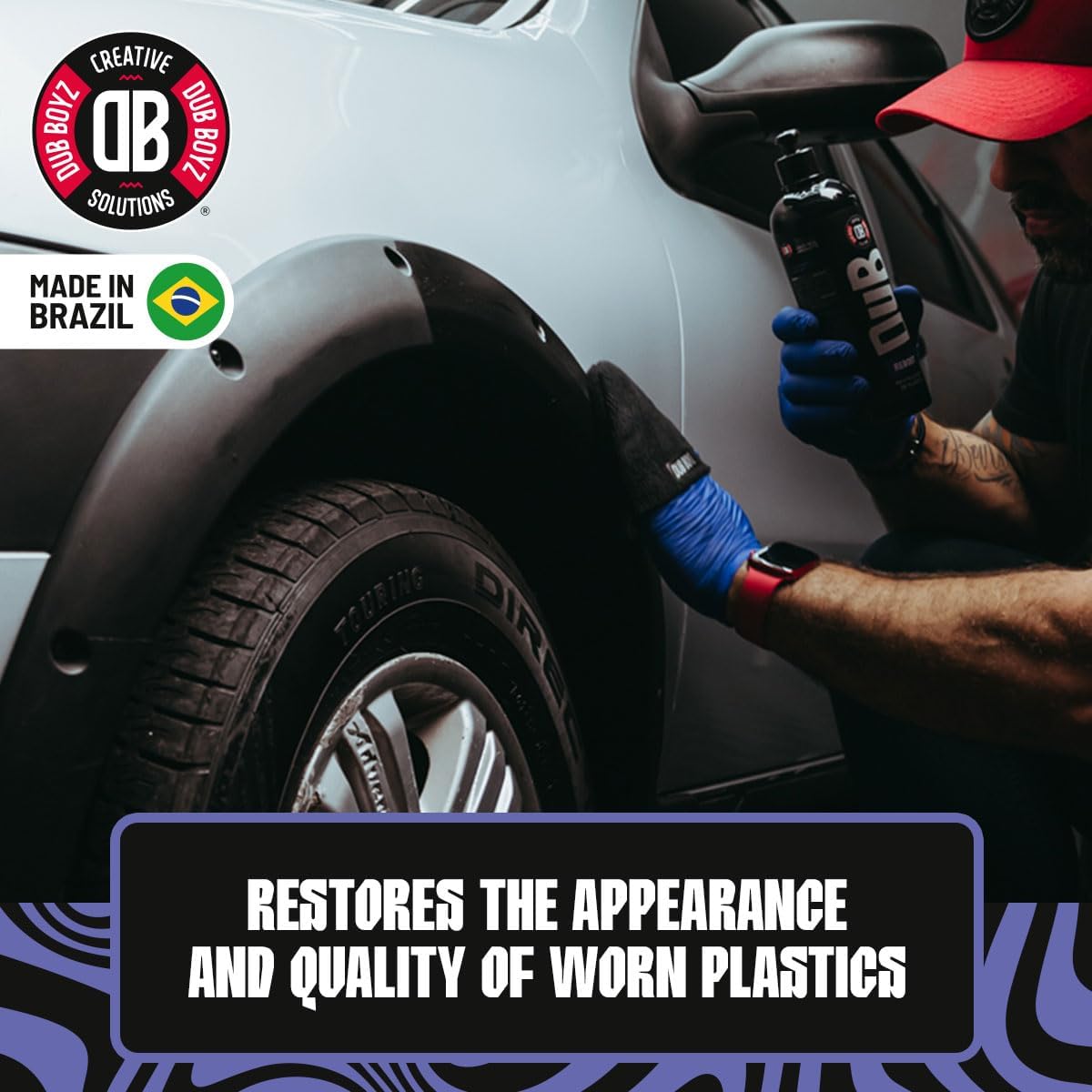 DUB BOYZ Reboot Trim & Plastic Restorer – 16 oz, Restores Faded Surfaces, UV Protection, Water-Resistant Finish, Easy Application for Exterior & Interior Use