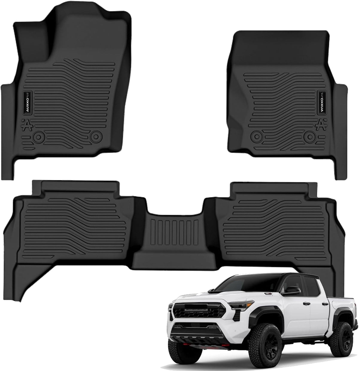 All Weather Floor Mat Fit for Toyota Corolla(Include Hybrid Exclude Hatchback) 2026 2025-2020 TPE Rubber Liners Corolla Accessories All Season Guard Odorless Anti-Slip Liner Black