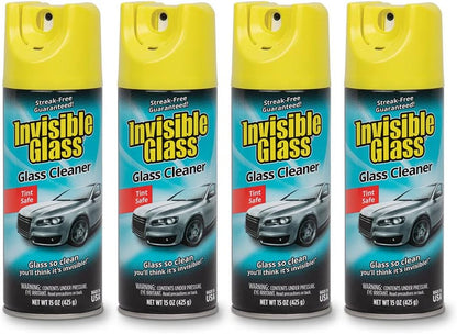 Invisible Glass 91163 Premium Aerosol Glass Cleaner Spray for Car Windshields and Windows, Automotive and Home Window Cleaner, Streak-Free, Ammonia-Free, Tint-Safe – 15 oz