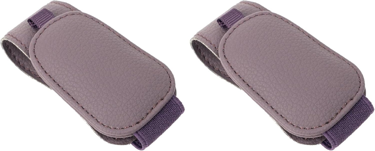 Yuoyar 2 Packs Magnetic Sunglass Holder for Car Visor (Grey) | Magnetic Interior Car Accessories