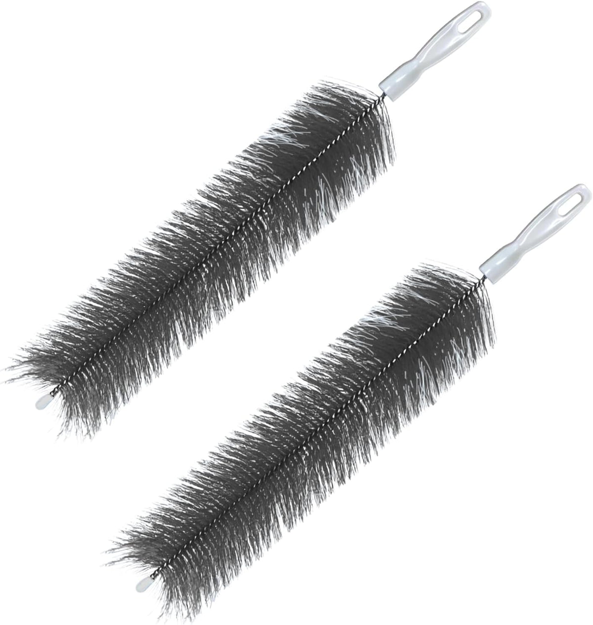 4 PCS Fan Cleaner Brush, Cobweb Duster Bendable Fan Duster, Plastic Dust Cleaner Reusable Head Ceiling Brush Microfiber Dirt Remover for AC Radiator Car Vents Blinds Shutters Window (Blue)