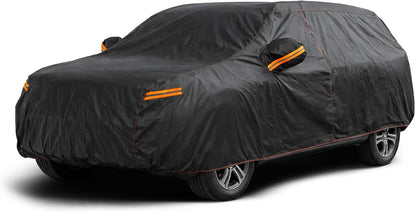 6 Layer Heavy Duty Car Cover Waterproof All Weather Protection with Cotton Liner, Full Exterior Outdoor Cover for Sun Rain Snow UV Protection, Fits Sedan 186-193 inchs