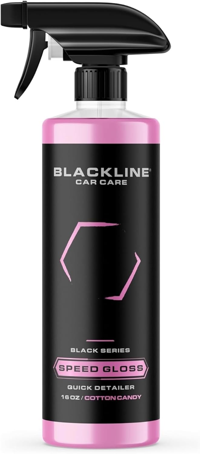 Blackline Car Care - Speed Gloss Quick Detailer Spray & Car Shine - Versatile, Fast Cleaning for a Streak-Free, Quick Detail and Glossy Finish on All Vehicle Surfaces (16 Fl Oz)