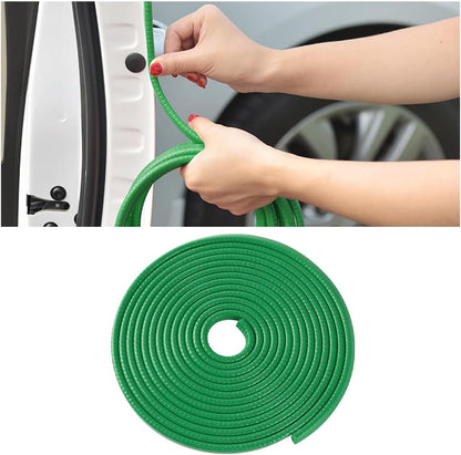 Osilly Car Door Edge Guards, 16Ft Rubber Seal Car Door Edge Trim, U Shape Door Edge Protector Guard, Aluminum Weather Proofing Automotive Door Edge Molding Protection for Most Car (Black)