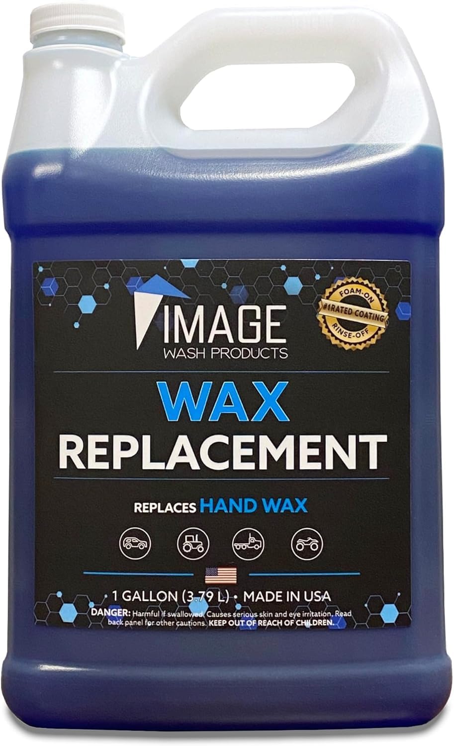 Image Wash Wax Replacement Foamable – Concentrated Spray Wax & Protectant for Cars,Trucks,RVs Boats,Ceramic & Waxed Surfaces. ((128 Fl Oz (Pack of 1)))