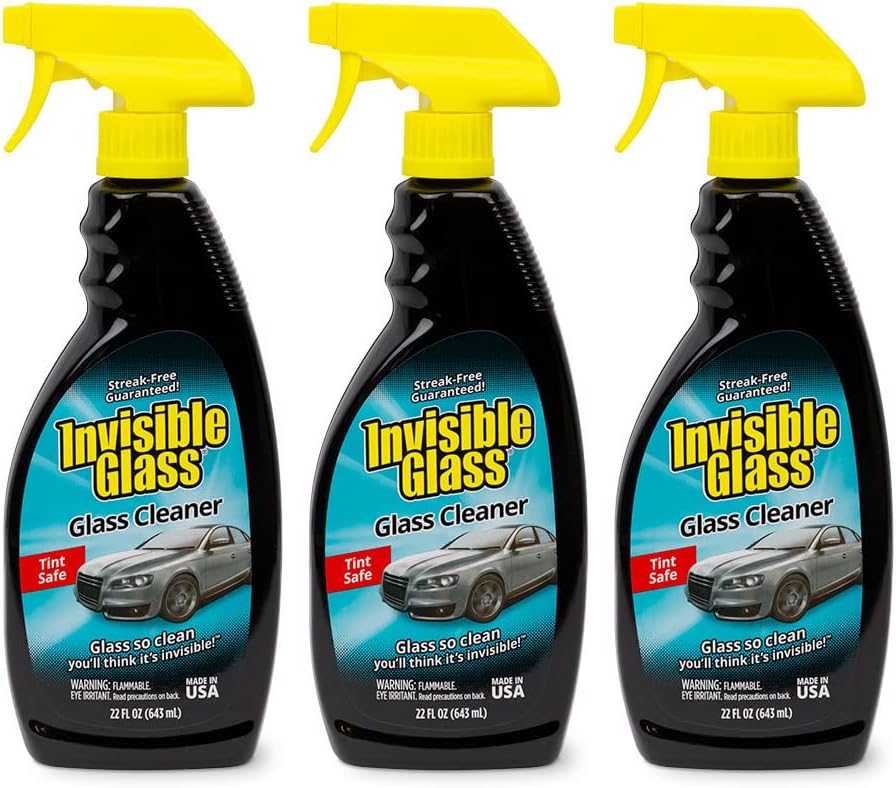 Invisible Glass 92164-2PK Premium Glass Cleaner Spray for Car Windshields and Windows, Automotive and Home Window Cleaner, Streak-Free, Ammonia-Free, Tint-Safe – 22 fl oz (Pack of 2)