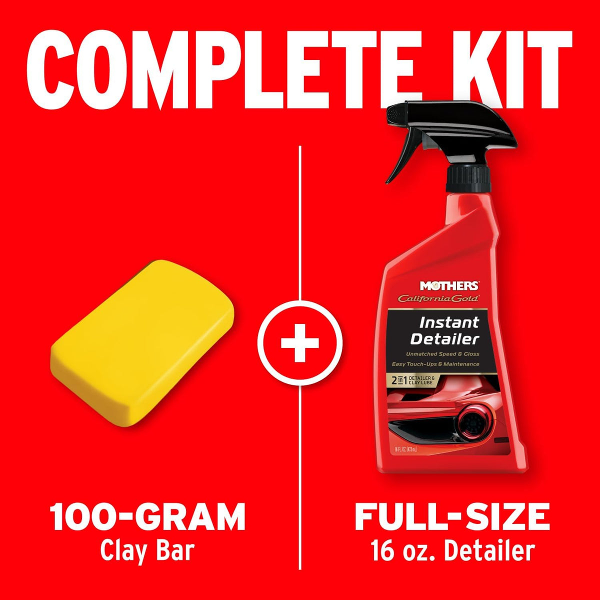 Mothers 07243 California Gold Deluxe Clay Bar Kit