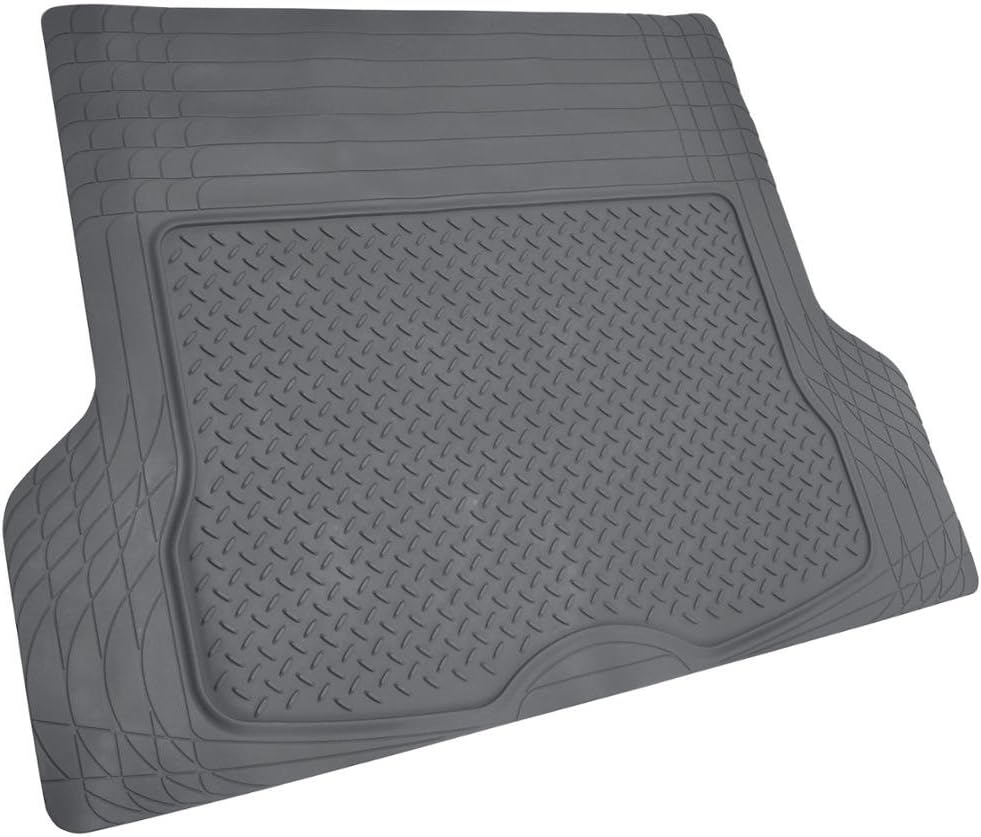 Cat® ToughRide™ Heavy-Duty 3 Piece Rubber All Season Floor Mats for Car Truck Van SUV, Black - Premium Trim to Fit Cars Floor Mat, All Weather Deep Dish Automotive Floor Mats, Total Dirt Protection