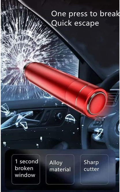 HHXS Window Breaker Seatbelt Cutter,Upgraded Safe Hammer Glass Breaker Under Water,Car Safety Hammer Emergency Escape Tool Safehammer for New Cars Home-(2 Pcs Red)