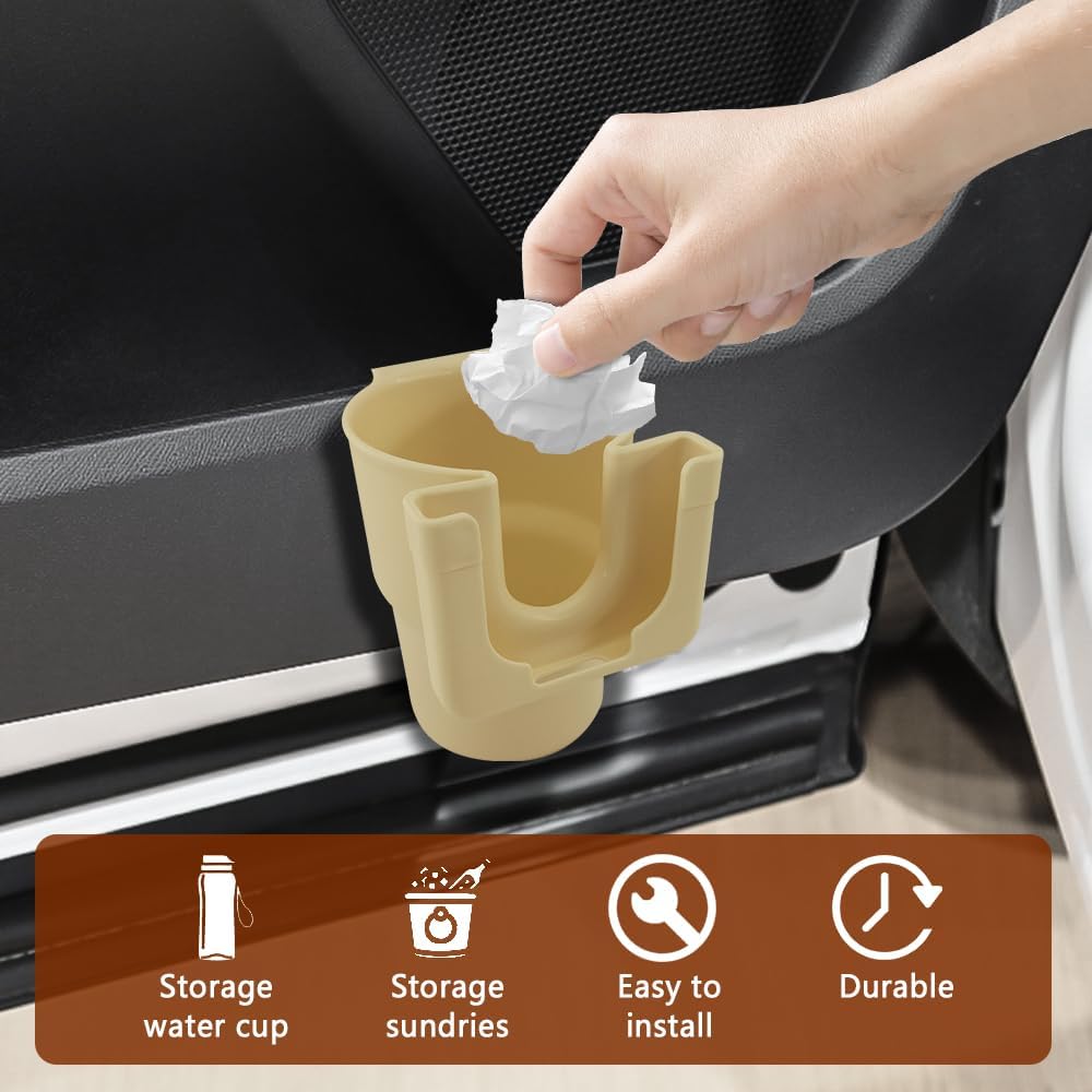 Car Cup Holder Expander, Cup Holder for Car, 2-in-1 Mobile Phone Drink Adapter, Auto Interior Accessories Multifunction Auto Seat Back and Armrest Box Storage Device for Most Vehicles (Black)