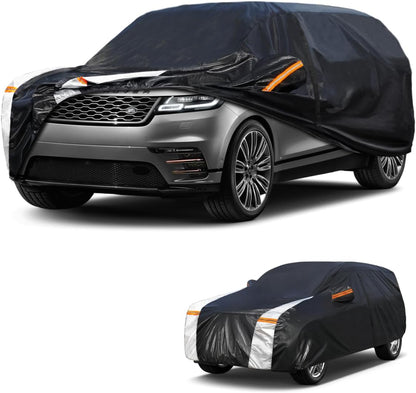 Large SUV Car Cover for Chevy Suburban 100% Waterproof All Weather, Heavy Duty Outdoor Full Exterior Covers Rain Sun Wind UV Protection. - Colors B
