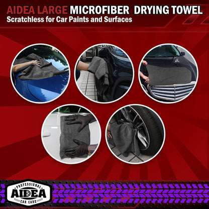 AIDEA Microfiber Cleaning Cloth 24 Pack, Microfiber Towels for Cars, Soft & Absorbent Cleaning Rags, Premium Lint Free Shop Towels for House, Kitchen, Car, 12inx16in