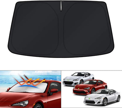 KUST Windshield Sun Shade for Toyota RAV4 2019-2022 2023 2024 2025 2026 Window Accessories Shade Sun Visor Cover Foldable Block UV Rays - Colors D