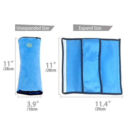Gray Seat Belt Pillow for Kids 2PC, Seatbelt Pillow for Child Travel, Seat Belt Pillow for Toddler Head Protector, Shoulder Pad for Car Safety Seatbelt, Car Sleeping Seat Belt Pillow Support