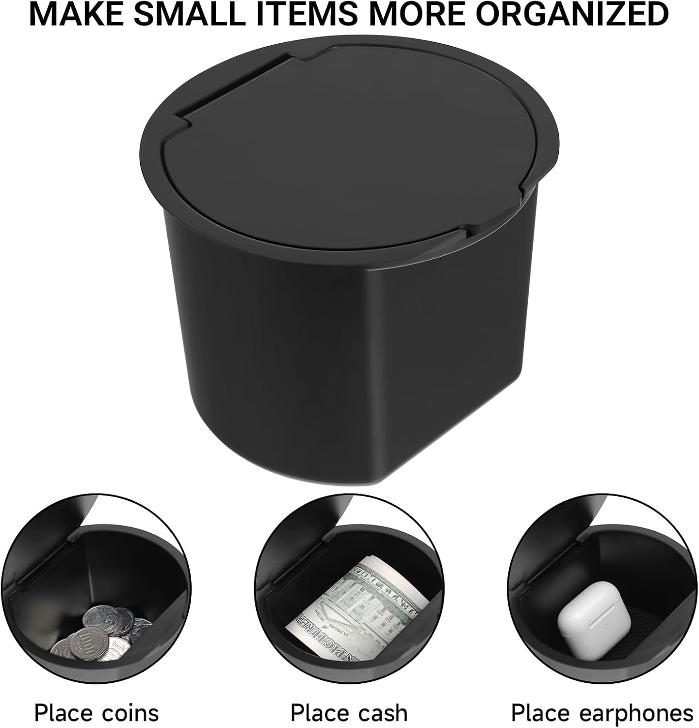 Glove Box Dividers Organizer Compatible with Toyota 2016-2020 2021 2022 2023 Tacoma Accessories Black ABS Material Center Console Organizer