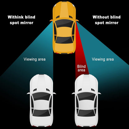 Mudder 4 Pcs Blind Spot Automobile Car Mirror Glass Frameless Convex Mirror Blindspot Side Blindspot Rearview Wide-angled Rear View Mirrors with Adjustable Stick for Suv Trucks Car Accessories