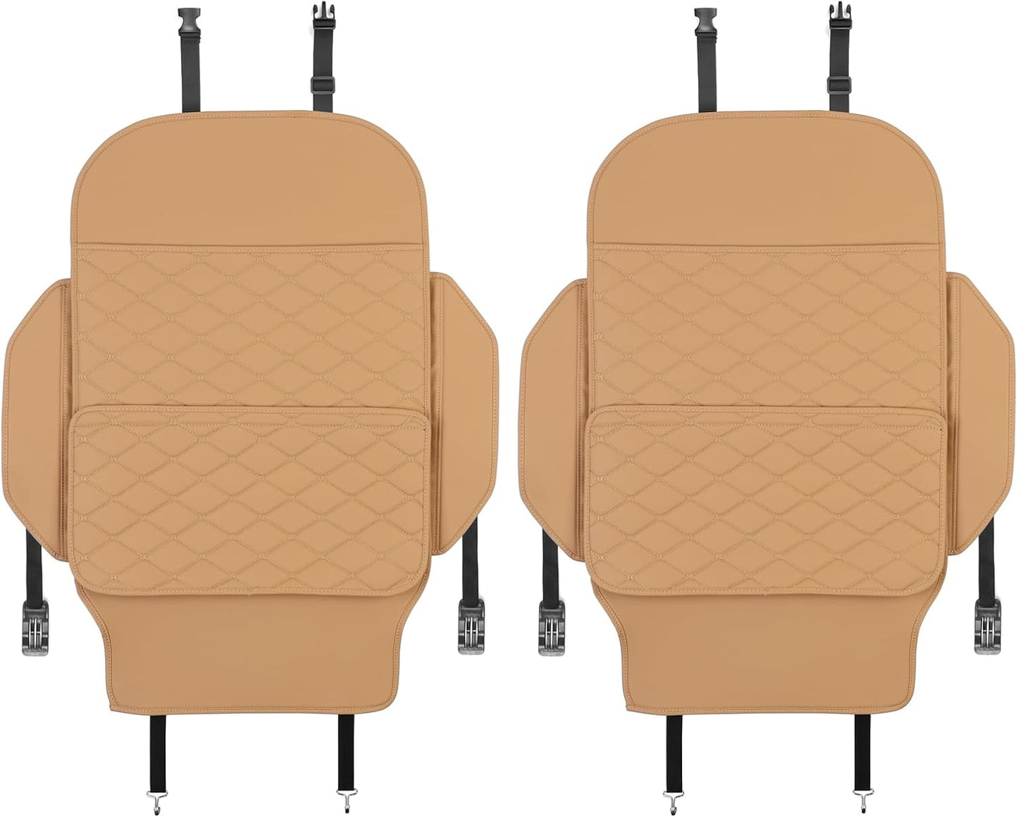 TAIKOO Seat Back Protector + Large Capacity Pocket Storage Organizer,Preventing the Impact of Children Stepping on the Seat Backrest (Black)