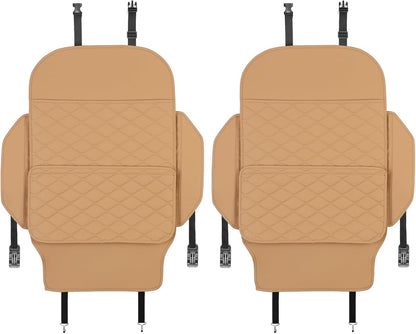 TAIKOO Seat Back Protector + Large Capacity Pocket Storage Organizer,Preventing the Impact of Children Stepping on the Seat Backrest (Black)