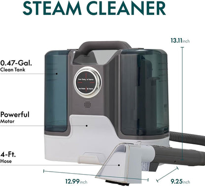 Small Car Seat Carpet Cleaner Machine for Home，Portable Hand Held Carpet Cleaner, Cars Steamer for Auto Detailing, Upholstery Furniture Steam Cleaners for Mattress Area Rugs Couch Sofas (White)