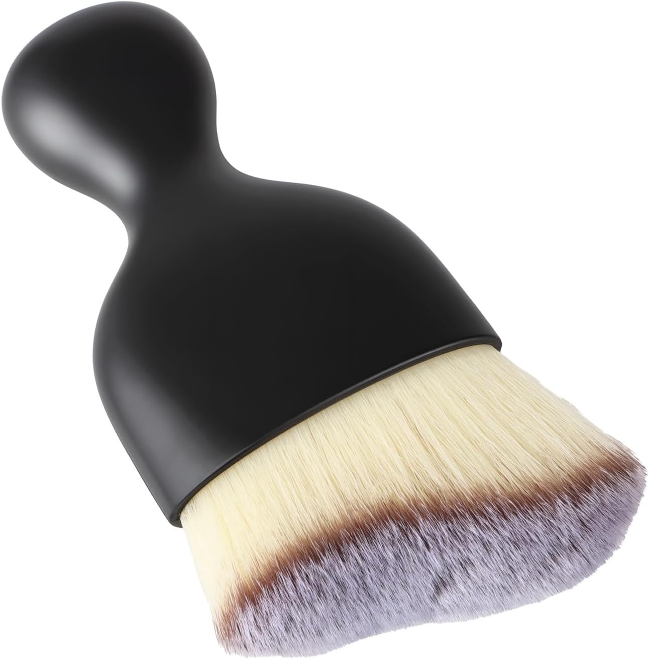 Car Detailing Brush, Soft Bristle Cleaning Brush, Scratch-Free Auto Duster Tool for Dashboard, Air Vents, Leather & Interior Cleaning (Black&Brown)
