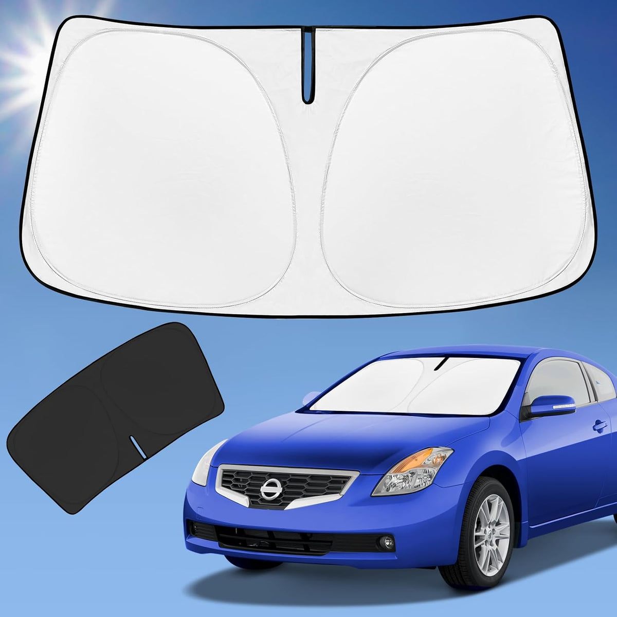 for Toyota Tacoma 2016-2023 2024 2025 2026 Sun Shade Sunshade Windshield Cover - 4 Layers Front Window Shade Custom Fit Tacoma 2Dr 4Dr Pickup Sun Visor 240T Shade Blocks UV Rays Car Accessories - Colors F